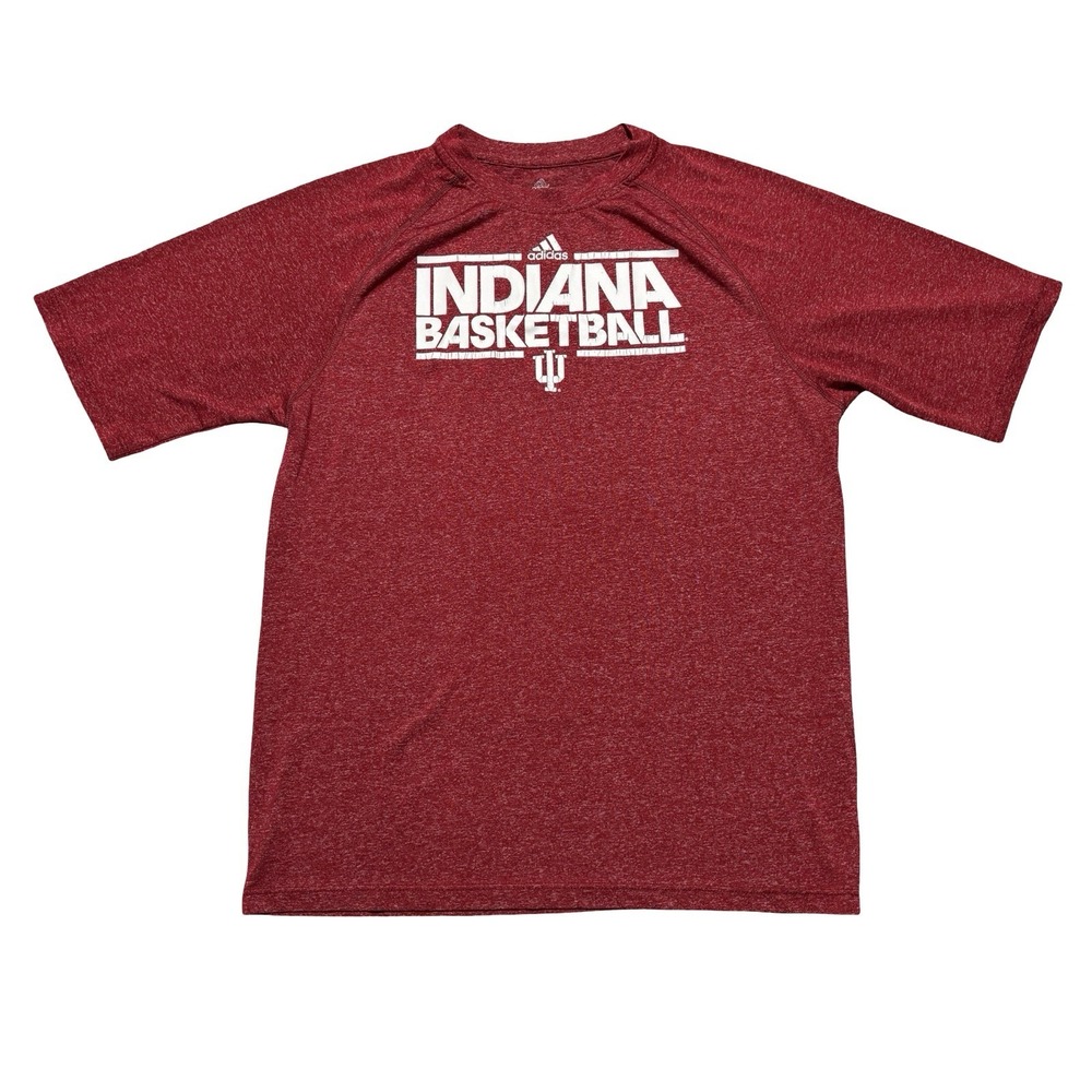 Adidas Indiana Hoosiers Performance Training T Shirt Red Size Small 20 x 27